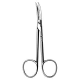 Sklar Instruments Scissors Plastic Surgery 4-1/2" Sharp/Sharp Smooth Curved Stainless Steel Each - 47-1345