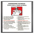 HPTC, Inc Label Informational Handwashing Techniques Bilingual 2/Pk - HWTL-B