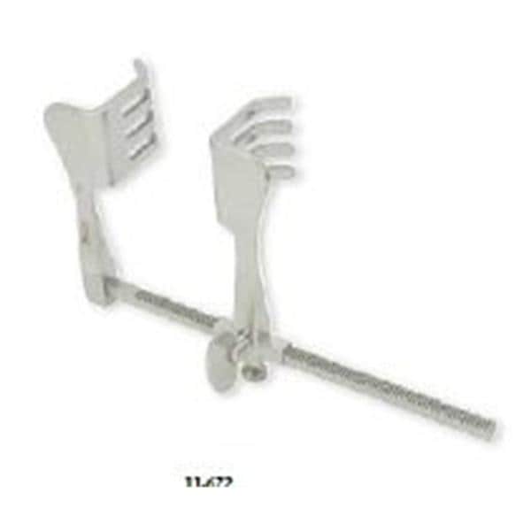 Miltex Retractor Badgley 2x1-3/4" 6-1/2" Spread 4x4 Blunt Teeth Stainless Steel Each - Integra Miltex - 11-672