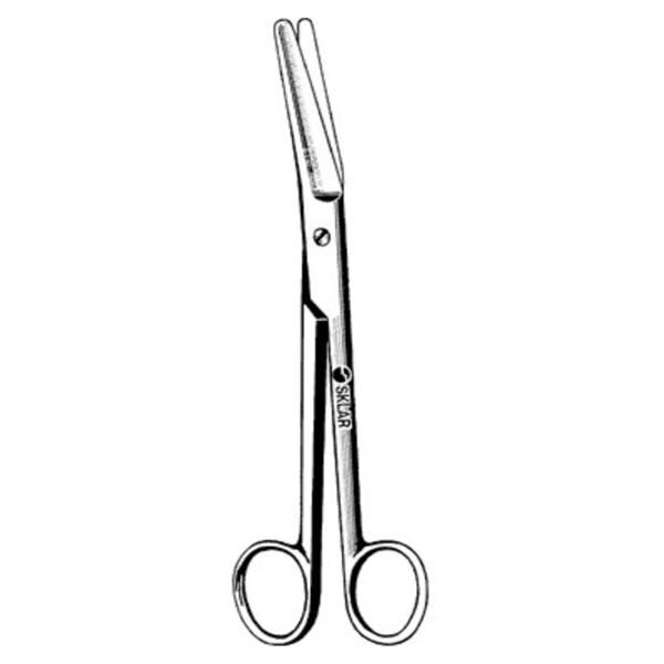 Sklar Instruments Scissors Operating Ferguson 7" Blunt/Blunt Smooth Angled on Flat SS Each - 15-3107