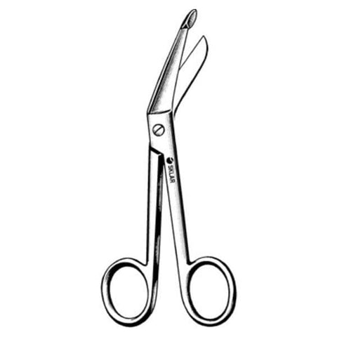 Sklar Instruments Scissors Bandage Lister 7-1/4" Blunt/Blunt Smooth Angled Stainless Steel Each - 22-1072