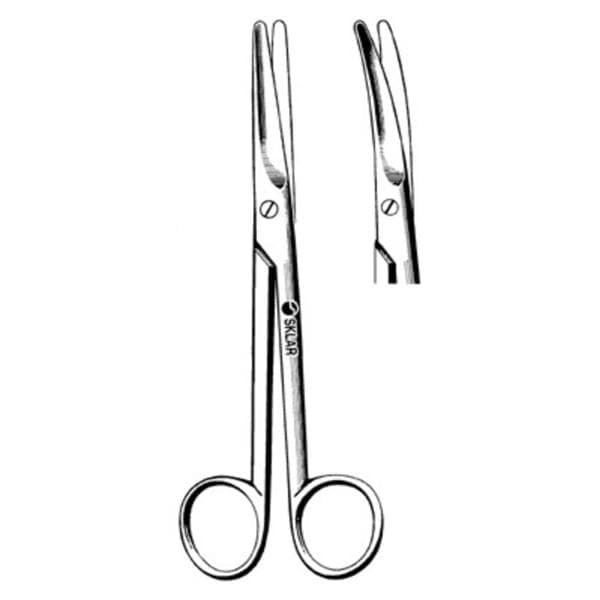 Sklar Instruments Scissors Dissecting Mayo 5-1/2" Blunt/Blunt Smooth Curved Stainless Steel Each - 15-2555