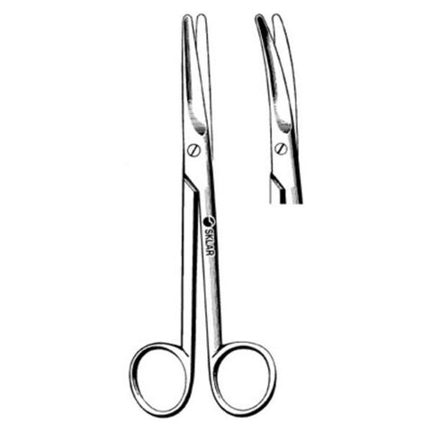 Sklar Instruments Scissors Dissecting Mayo 5-1/2" Blunt/Blunt Smooth Curved Stainless Steel Each - 22-2555