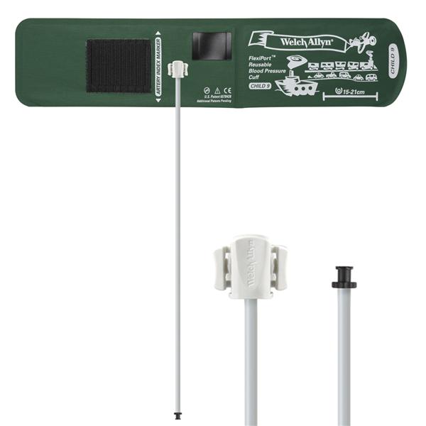 Welch Cuff Blood Pressure FlexiPort 15-21cm Child Size 9 Arm Green Each - Allyn - REUSE-09-1TP