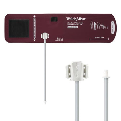 Welch Cuff Blood Pressure FlexiPort 32-43cm Large Adult Size 12 Arm Burgundy Each - Allyn - REUSE-12-1HP