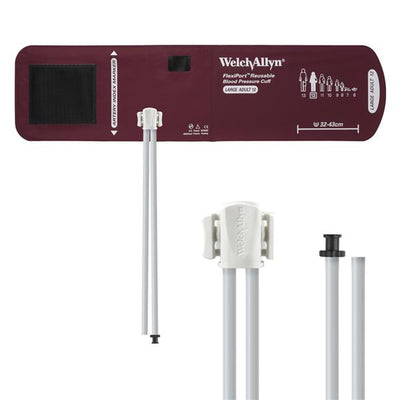 Welch Cuff Blood Pressure FlexiPort 32-43cm Large Adult Size 12 Arm Burgundy Each - Allyn - REUSE-12-2TP