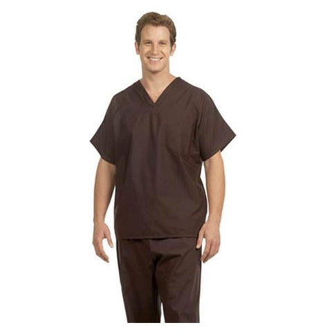 Fashion Seal Shirt Scrub Fashion Poplin Unisex Large Chocolate Each - 78004L