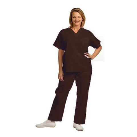 Fashion Seal Shirt Scrub Fashion Poplin Unisex 4X Large Chocolate Each - 78004XL