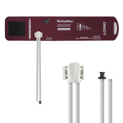 Welch Cuff Blood Pressure FlexiPort 32-43cm Lg Adlt Size 12L Arm Long Burgundy Eachch - Allyn - REUSE-12L-2TP