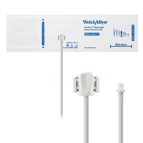 Welch Cuff Blood Pressure FlexiPort 20-26cm Sm Adlt 10 Arm White/Navy Blue 20/Package - Allyn - SOFT-10-1SC