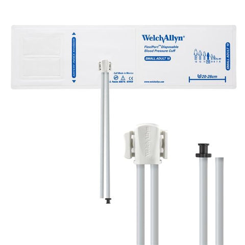Welch Cuff Blood Pressure FlexiPort 20-26cm Sm Adlt 10 Arm White/Navy Blue 20/Package - Allyn - SOFT-10-2TP