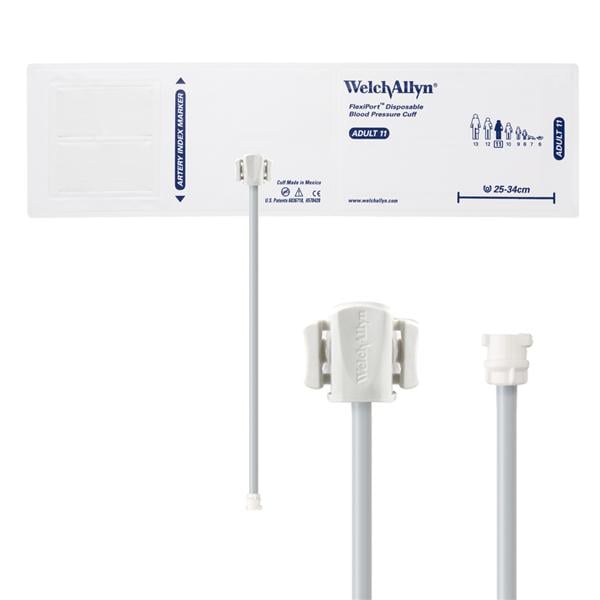 Welch Cuff Blood Pressure FlexiPort 25-34cm Adlt 11 Arm Long White/Navy Blue 20/Case - Allyn - SOFT-11-1MQ