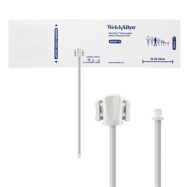 Welch Cuff Blood Pressure FlexiPort 25-34cm Adlt 11 Arm White/Navy Blue 20/Package - Allyn - SOFT-11-1SC