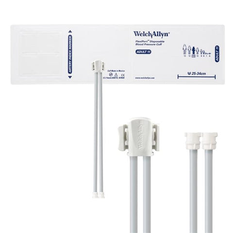 Welch Cuff Blood Pressure FlexiPort 25-34cm Adlt 11 Arm White/Navy Blue 20/Package - Allyn - SOFT-11-2MQ