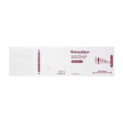 Welch Cuff Blood Pressure FlexiPort 32-43cm Lg Adlt Size 12 Arm White/Burgundy 20/Case - Allyn - SOFT-12