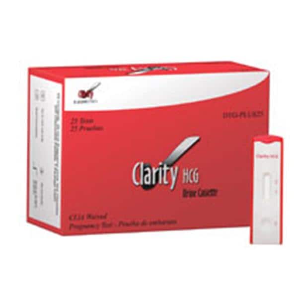 Diagnostic Test Group Clarity hCG Urine Test Cassette CLIA Waived 25/Bx - DTG-PLUS25