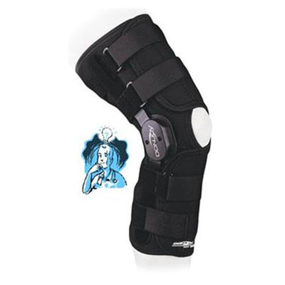 DJO, Inc Brace Wraparound Playmaker Adult Knee Drytex Black Size X-Small Each - 11-0759-1