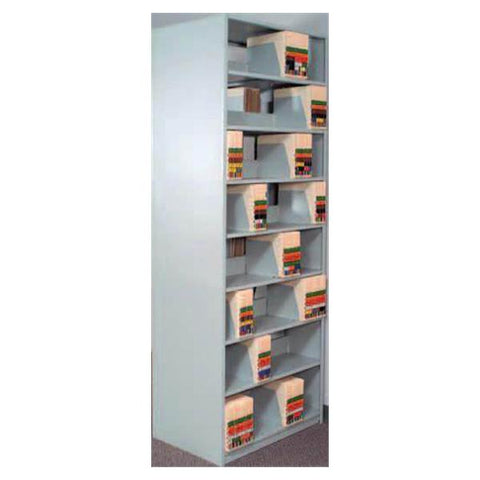 Datum Filing Systems Shelving Slant Tier Vu-Stak 10x36x10.375" Steel Bone White Each - D3610/T15