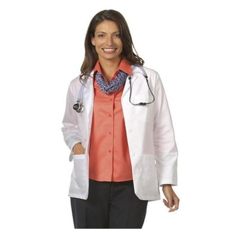 Fashion Seal Lab Jacket 65% Polyester / 35% Cotton Womens White Small 28.5 in Each - 125-SM