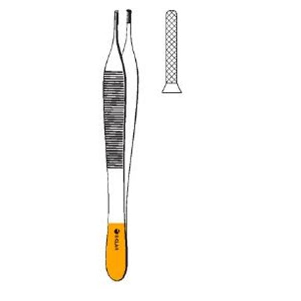 Sklar Instruments Forcep Dressing Adson 4-3/4" Serrated Tungsten Carbide Each - 51-3447