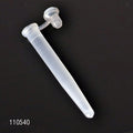 Globe Scientific 500uL (0.5mL) Microcentrifuge Tube, 6 x 44mm, PE, Attached Plug Cap - GS-110540