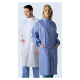 Medline Industries Inc Lab Coat Barrier Poly/Crbn ASEP Unsx Wht Lg Each - 6620BLHL