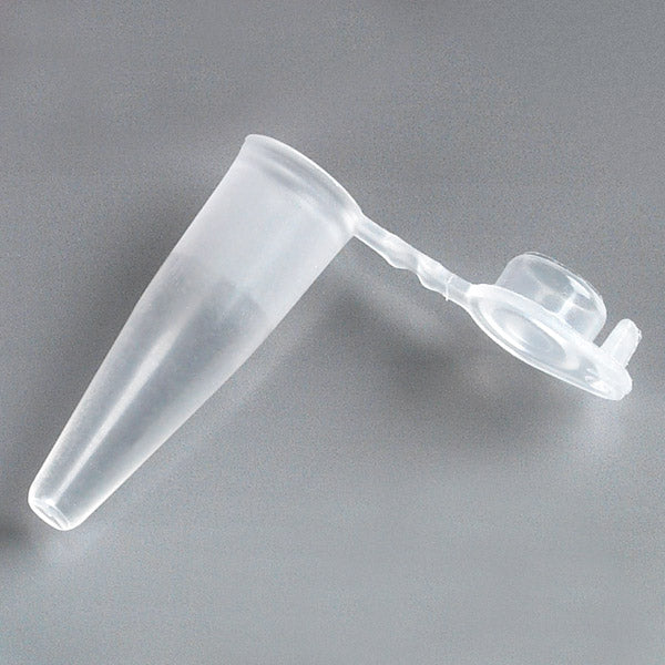 Globe Scientific PCR Tube, 0.2mL, Thin Wall, PP, Attached Flat Top Cap, Natural - GS-110571N