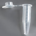 Globe Scientific PCR Tube, 0.6mL, Thin Wall, PP, Attached Flat Top Cap, Graduated, Natural - GS-110573N