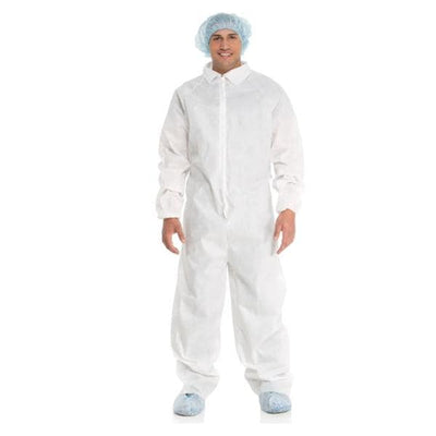 O & M Halyard Coverall Staff Disposable 2X Large White 24/Ca - 10095