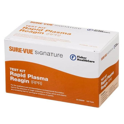 Fisher Scientific Co. Sure-Vue RPR: Rapid Plasma Reagin Test Kit W/ Pipets/Vl/Ndl/Cntrl 100Tst 100/Kt - 23038009
