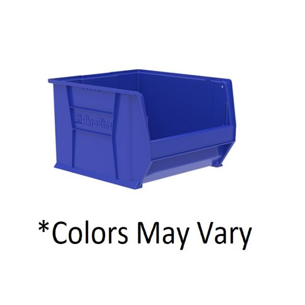 Akro Bin Storage Super-Size AkroBins 20x18-3/8x12" Blue Plastic W/ Label Holder Eachch - Mils - 30283BLUE