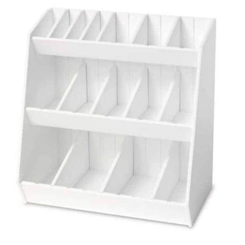 Marketlab Bin Storage 12x7-3/10x12" White PVC Plastic With 16 Adjustable Dividers Eachch - 9958