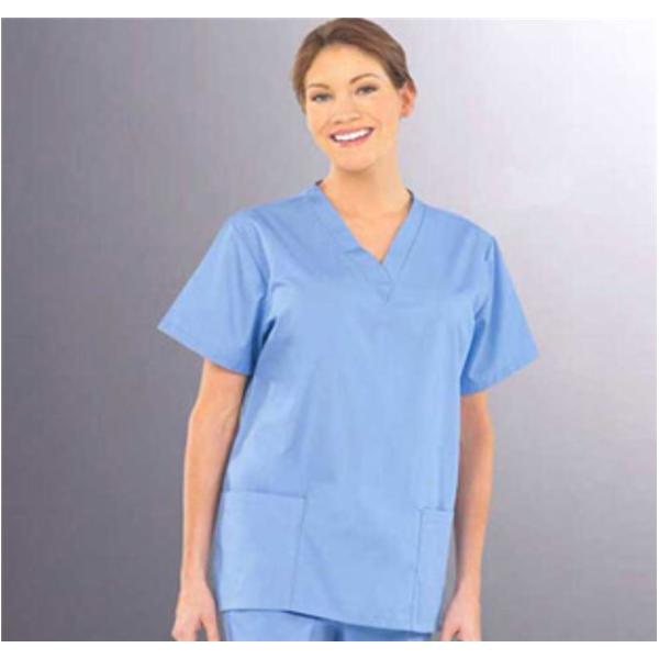 Fashion Seal Shirt Scrub Fashion Poplin Womens Large Ceil Blue Each - 7347-L