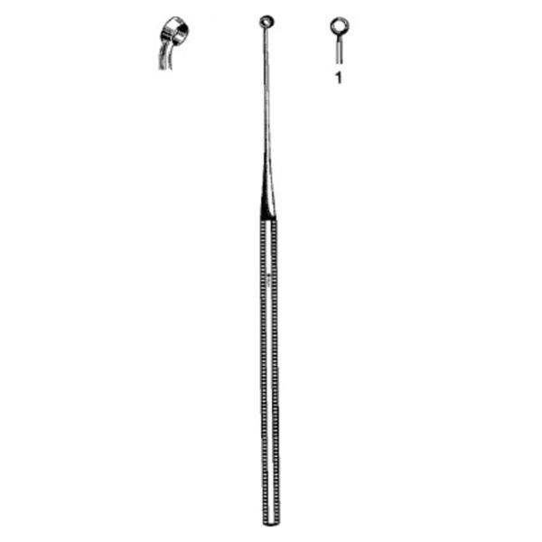 Sklar Instruments Curette Eachr Buck #1 Sharp Round Tip Angled Stainless Steel Reusable Each - 67-2501