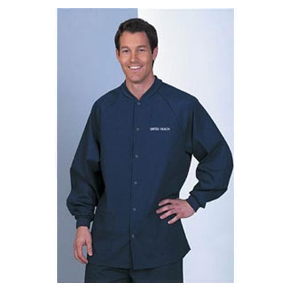 Fashion Seal Jacket Warm-Up 65% Polyester / 35% Cotton Unisex Navy Small 2 Pockets Each - 7708-S