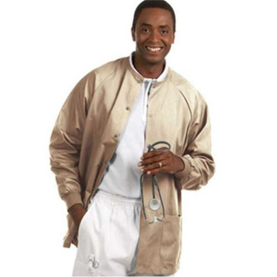 Fashion Seal Jacket Warm-Up 65% Polyester / 35% Cotton Unisex Black Medium 2 Pockets Each - 7672-M