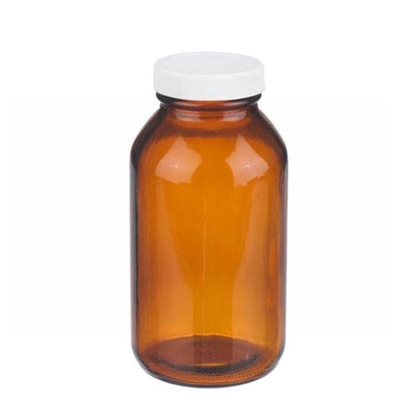 Fisher Scientific Co. Bottle General Purpose Fisherbrand Glass Wide 500mL Amber 12/Ca - 02-911-442