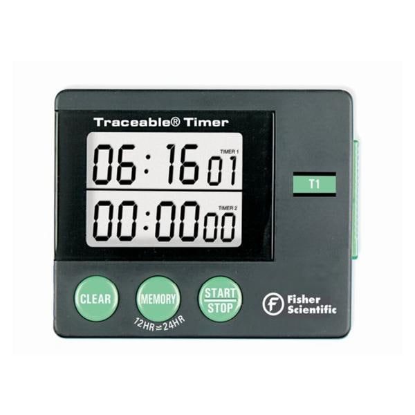 Fisher Scientific Co. Traceable Two-Memory Timer 23 Hours, 59 Minutes, 59 Seconds Audible Alarm Each - 666244