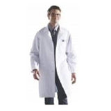 Medline Industries Inc Lab Coat Knee Length 80% Polyester / 20% Cotton Poplin Unisex Navy Medium 41" Each - 83044RNNM