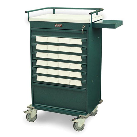 Harloff Manufacturing Cart Medication Value Line 44-3/4x29-1/2x22-1/2 5" Swivel Casters Ky Lk Each - VLT24BIN5