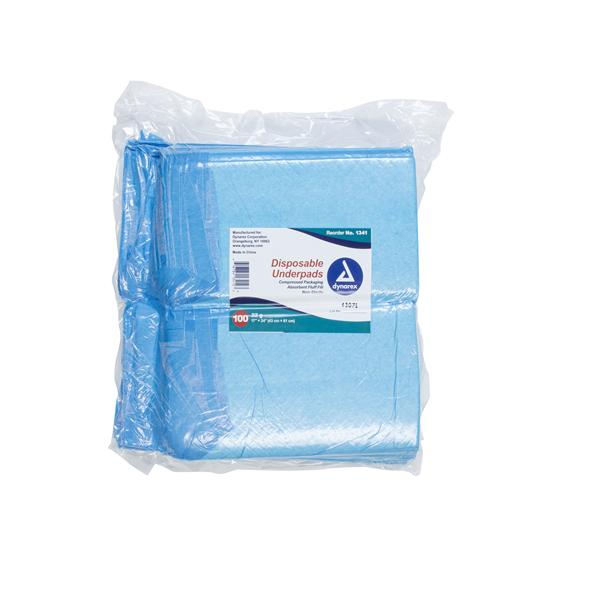 Dynarex Corporation Underpad Unisex 22 Gram 17x24" High White/Blue 300/Ca - 1341