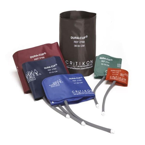 GE Precision Healthcare Cuff Blood Pressure Critikon Dura-Cuf Color Coded All Ages Reusable Each - 2299