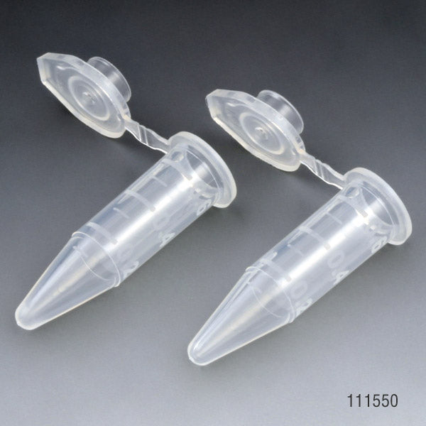Globe Scientific 600uL, Microcentrifuge Tube, PP, with Attached Click-Seal Snap Cap, Natural - GS-111550