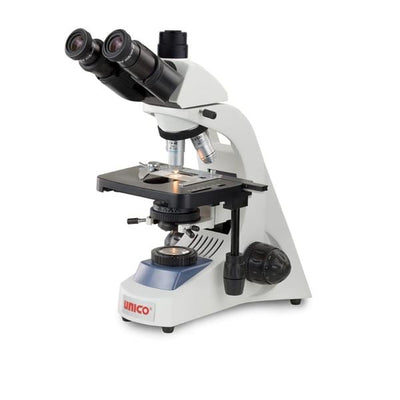 Unico Advanced Trinocular Microscope Mechanical Stage 4x/10x/40XR/100XR Obj Each - IP733PL