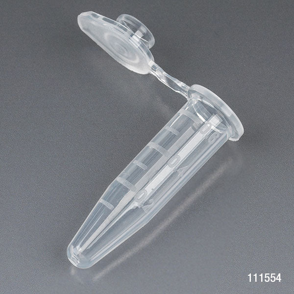 Globe Scientific Microcentrifuge Tube, 0.5mL, PP, Attached Snap Cap, Graduated, Certified: Rnase, Dnase and Pryogen Free, 500/Stand Up Zip Lock Bag