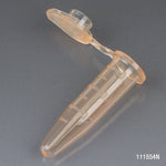 Globe Scientific Microcentrifuge Tube, 0.5mL, PP, Attached Snap Cap, Graduated, Certified: Rnase, Dnase and Pryogen Free, 500/Stand Up Zip Lock Bag
