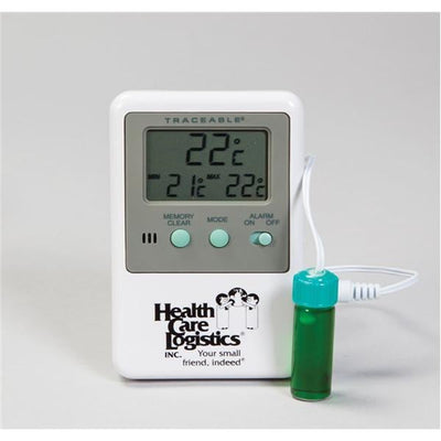 Health Care Logistics Thermometer Laboratory Traceable 5mL -50-70C 5/8x2.75x4-5/16 2Scl Mn-Mx Mmry Each - 14144