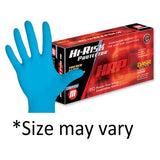 Dash Medical Gloves Inc Gloves Exam Hi-Risk Protector Powder-Free Nitrile LF 2XL NS Steel Blue 10x50/Ca - HRP50XXL