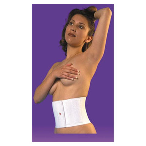 Summit Medical Binder Compression Adult Abdominal Elastic One Panel White Size 6" Small Each - V-350-6-S