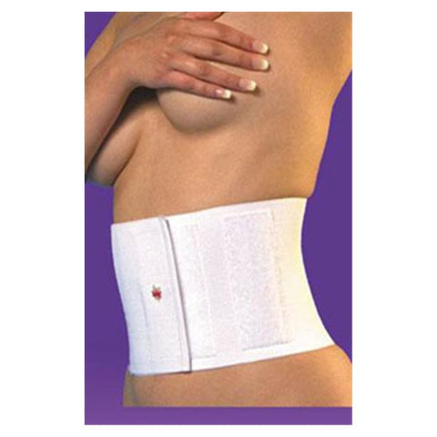 Summit Medical Binder Compression Adult Abdominal Elastic One Panel White Size 6" X-Small Each - V-350-6-XS